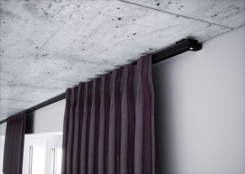 Czarna szyna aluminiowa pojedyncza kompletna ZS-200 | 200cm Czarna szyna aluminiowa pojedyncza kompletna ZS-200 | 200cm